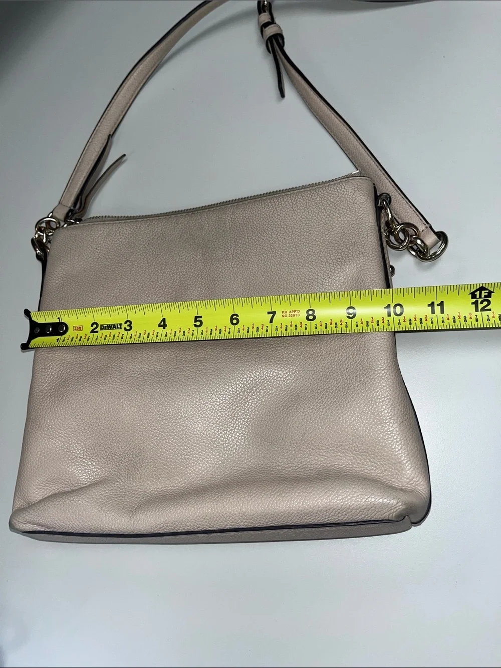kate spade Pebbled Leather Crossbody Bag in Light Beige
